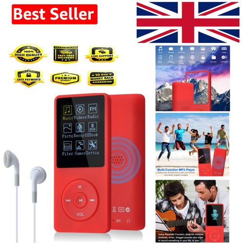 Lightweight red 8gb mp3 player - 8gb,